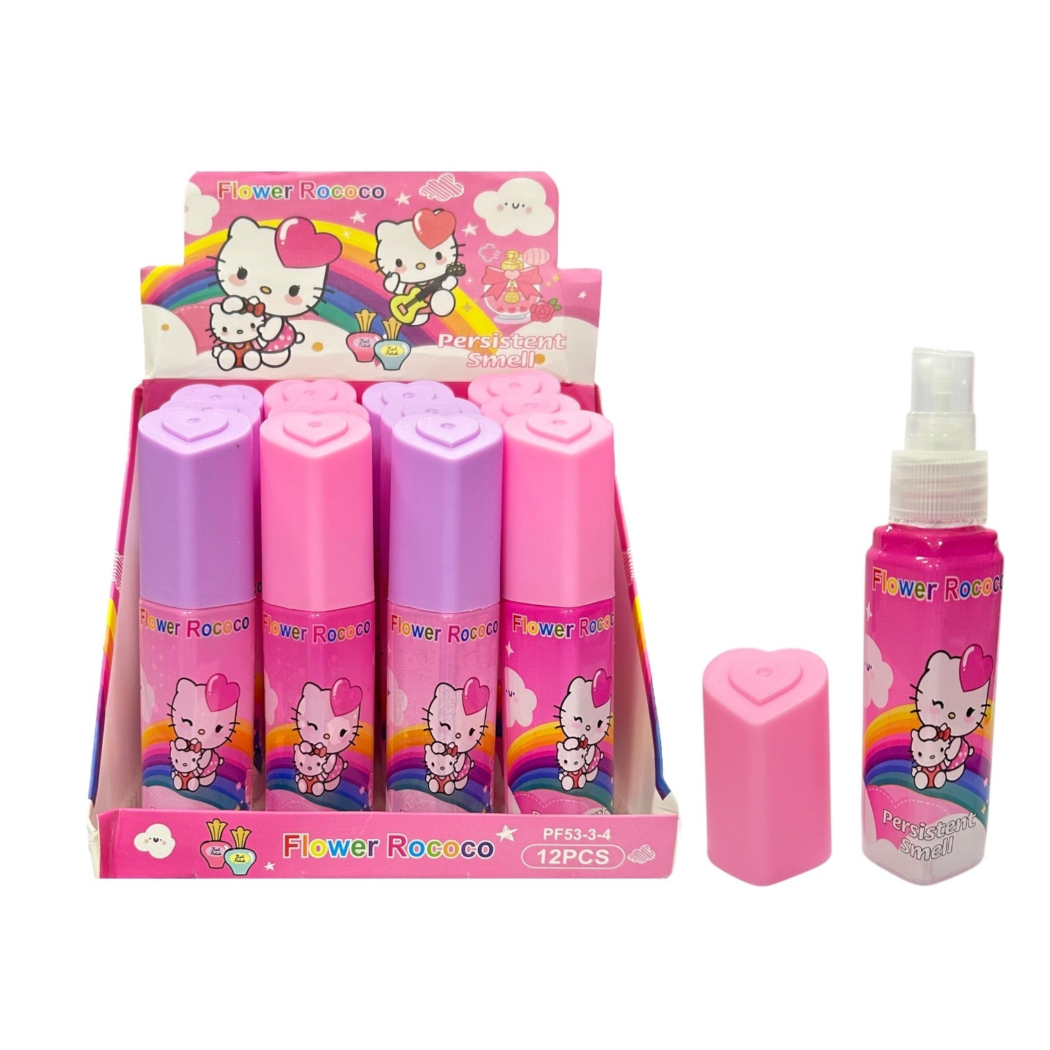 PERFUME FORMA CORAZON HELLO KITTY KUROMI PERSISTENT SMELL FLOWER ROCOCO