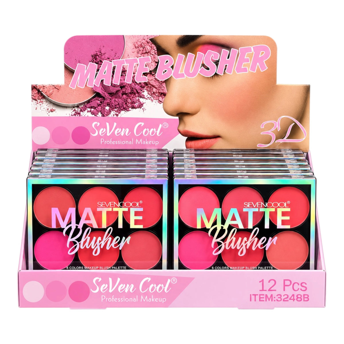 PALETA X6 RUBORES MATTE BLUSHER SEVENCOOL