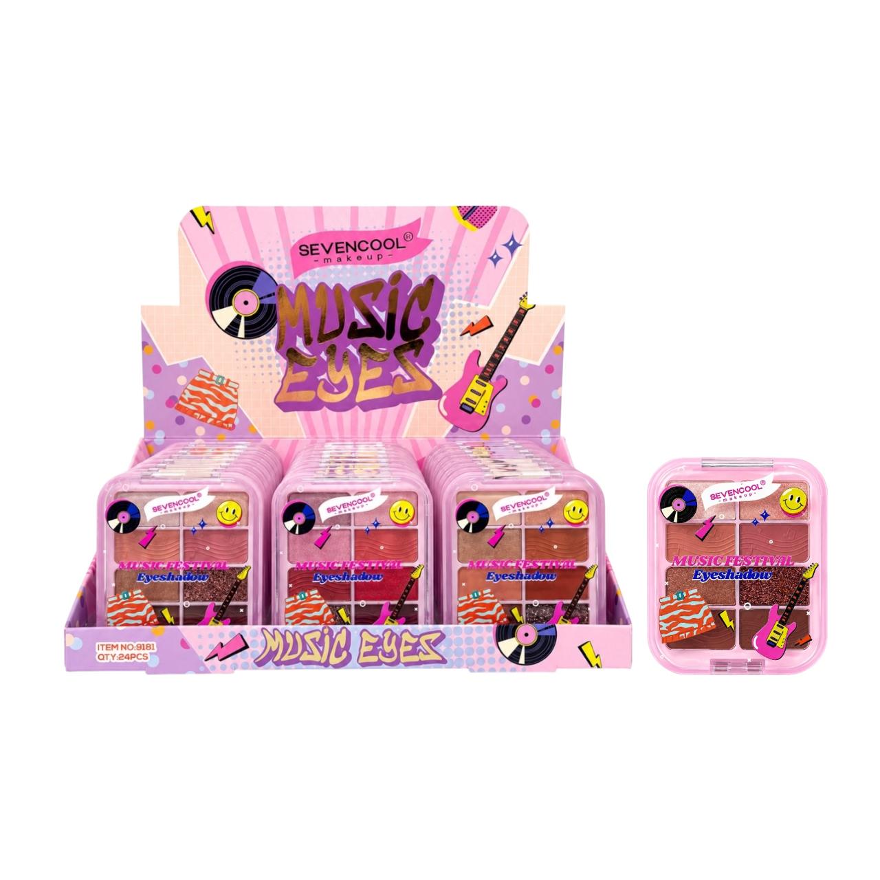 PALETA DE SOMBRAS X8 TONOS MUSIC FESTIVAL SEVENCOOL
