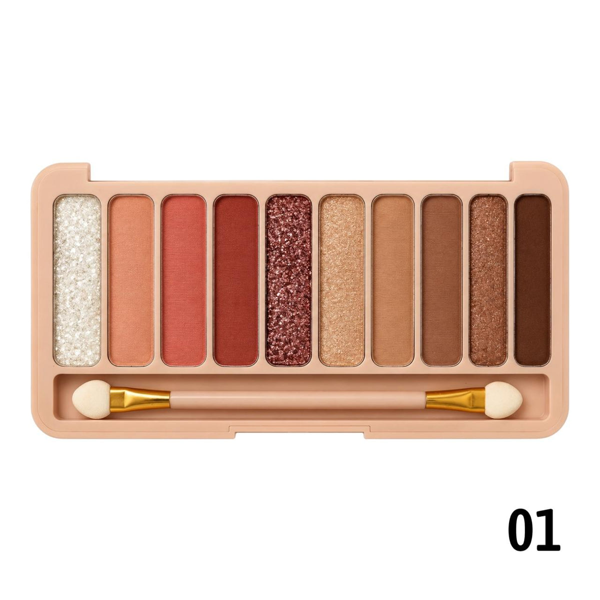 PALETA DE SOMBRAS X10 TONOS DUSTY ROSE SEVENCOOL