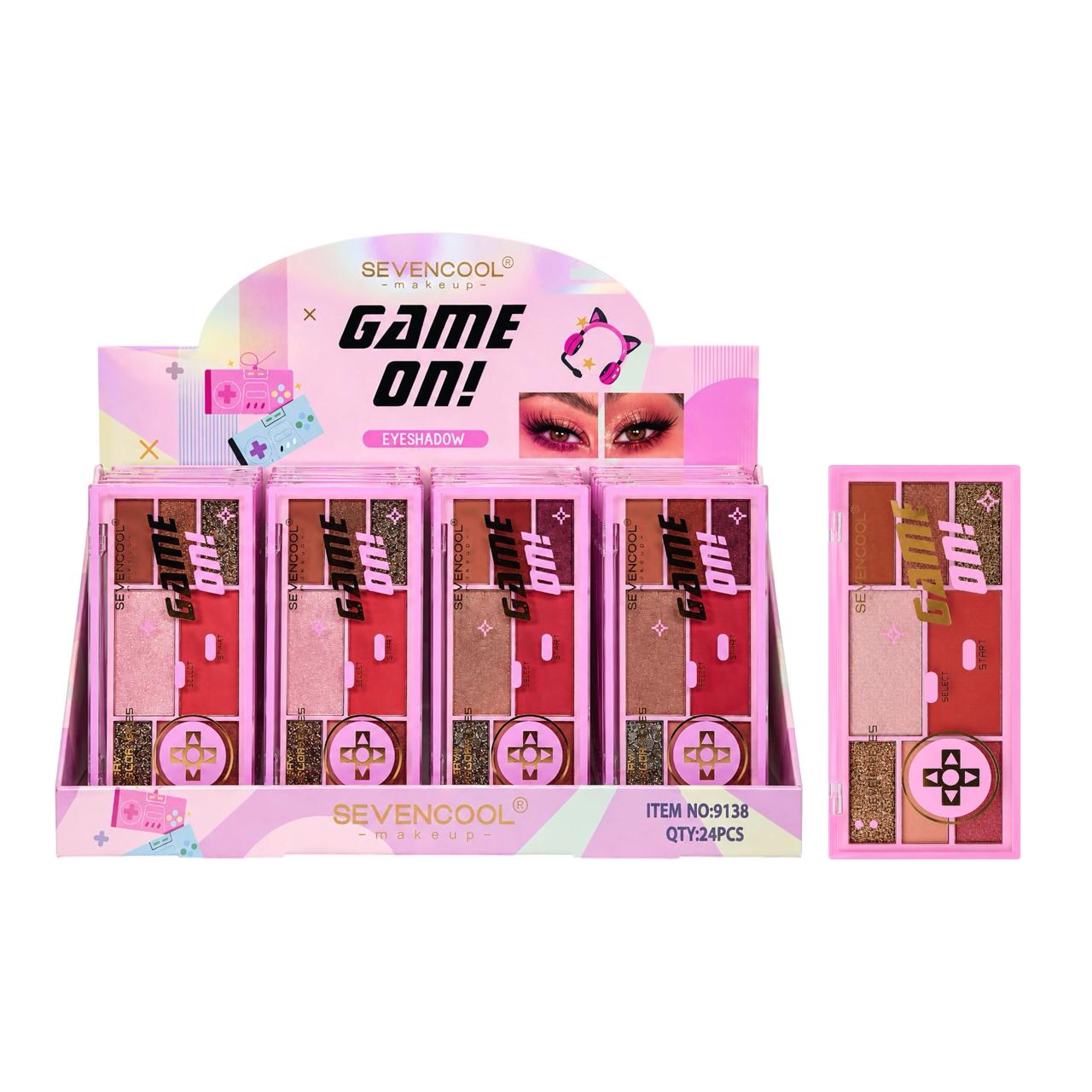 PALETA DE SOMBRAS X8 TONOS GAME ON SEVENCOOL