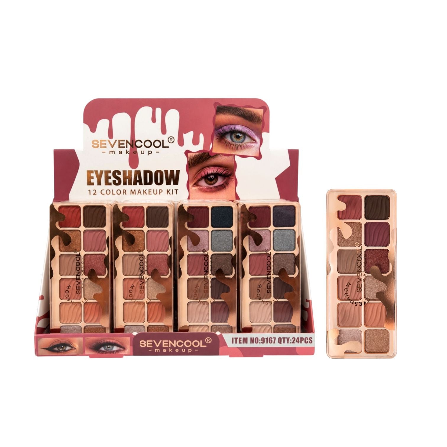 PALETA DE SOMBRAS X12 TONOS SEVENCOOL