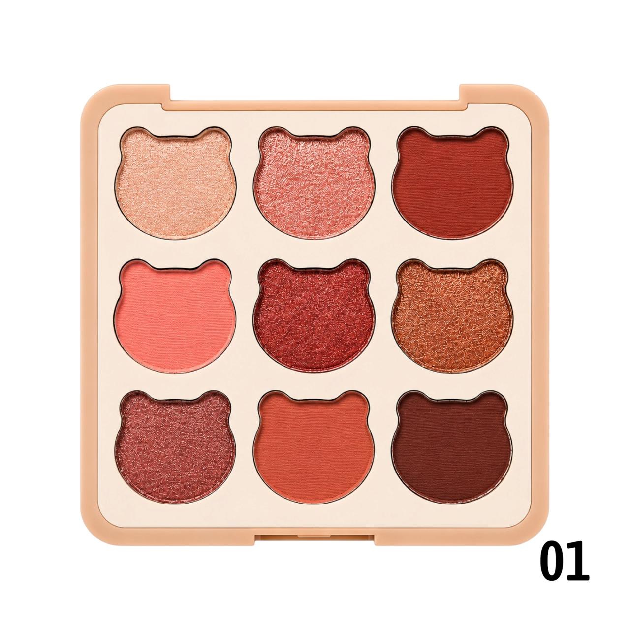 PALETA DE SOMBRAS X9 TONOS OSITO BEAR SEVENCOOL
