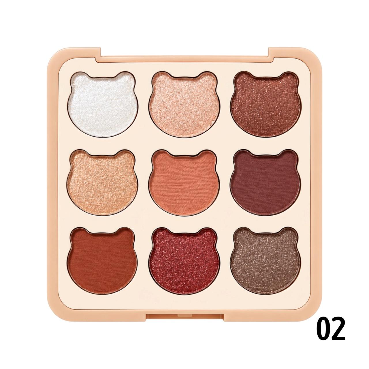 PALETA DE SOMBRAS X9 TONOS OSITO BEAR SEVENCOOL