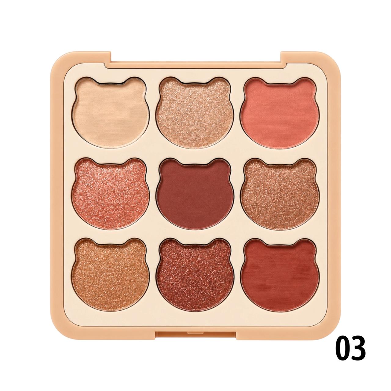 PALETA DE SOMBRAS X9 TONOS OSITO BEAR SEVENCOOL