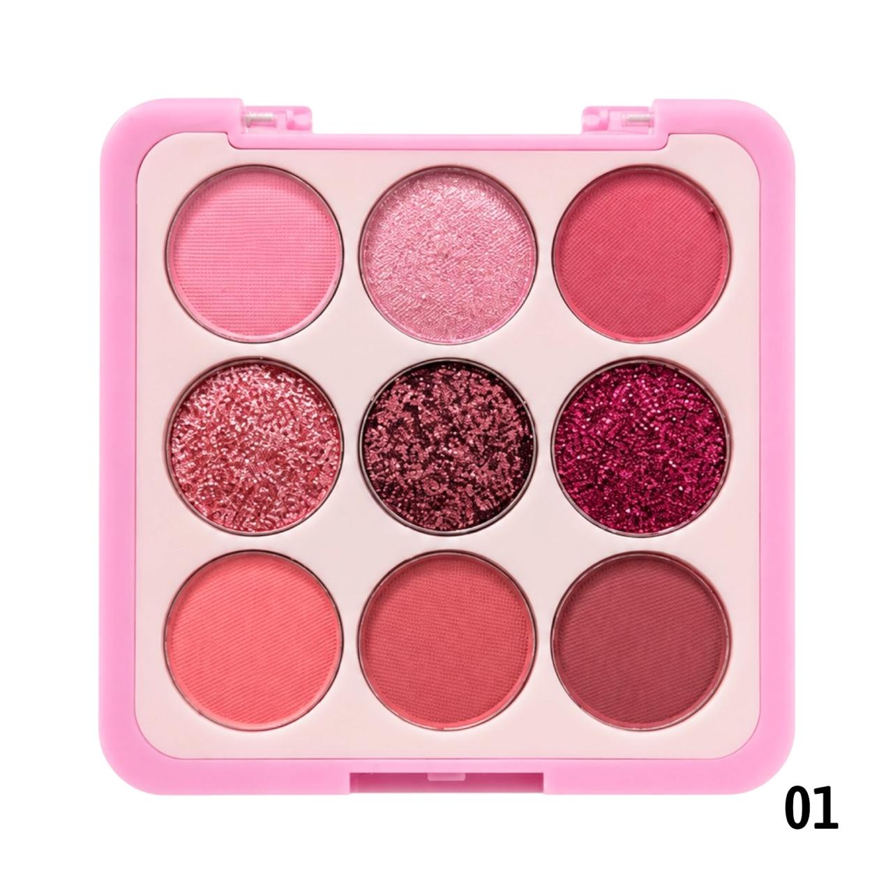 PALETA DE SOMBRAS X9 TONOS WITH LOVE MOÑITOS SEVENCOOL