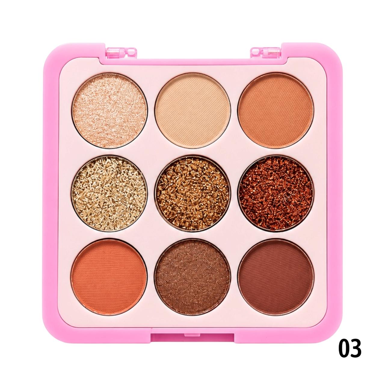 PALETA DE SOMBRAS X9 TONOS WITH LOVE MOÑITOS SEVENCOOL