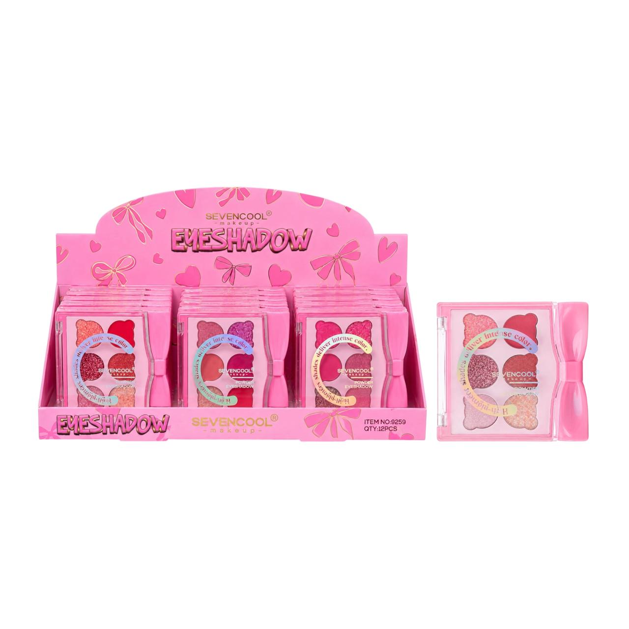 PALETA DE SOMBRAS X6 TONOS OSITOS MOÑITO SEVENCOOL