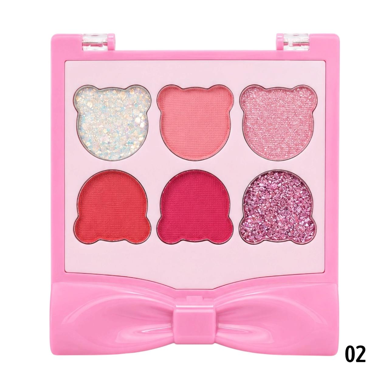 PALETA DE SOMBRAS X6 TONOS OSITOS MOÑITO SEVENCOOL