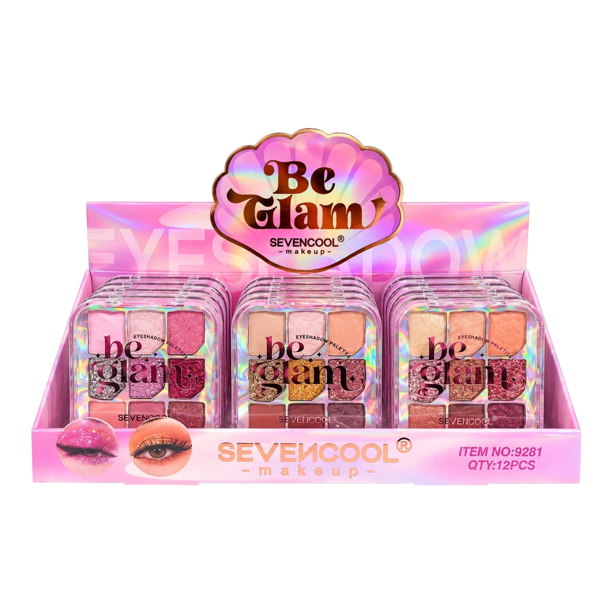 PALETA DE SOMBRAS X9 TONOS BE GLAM SEVENCOOL