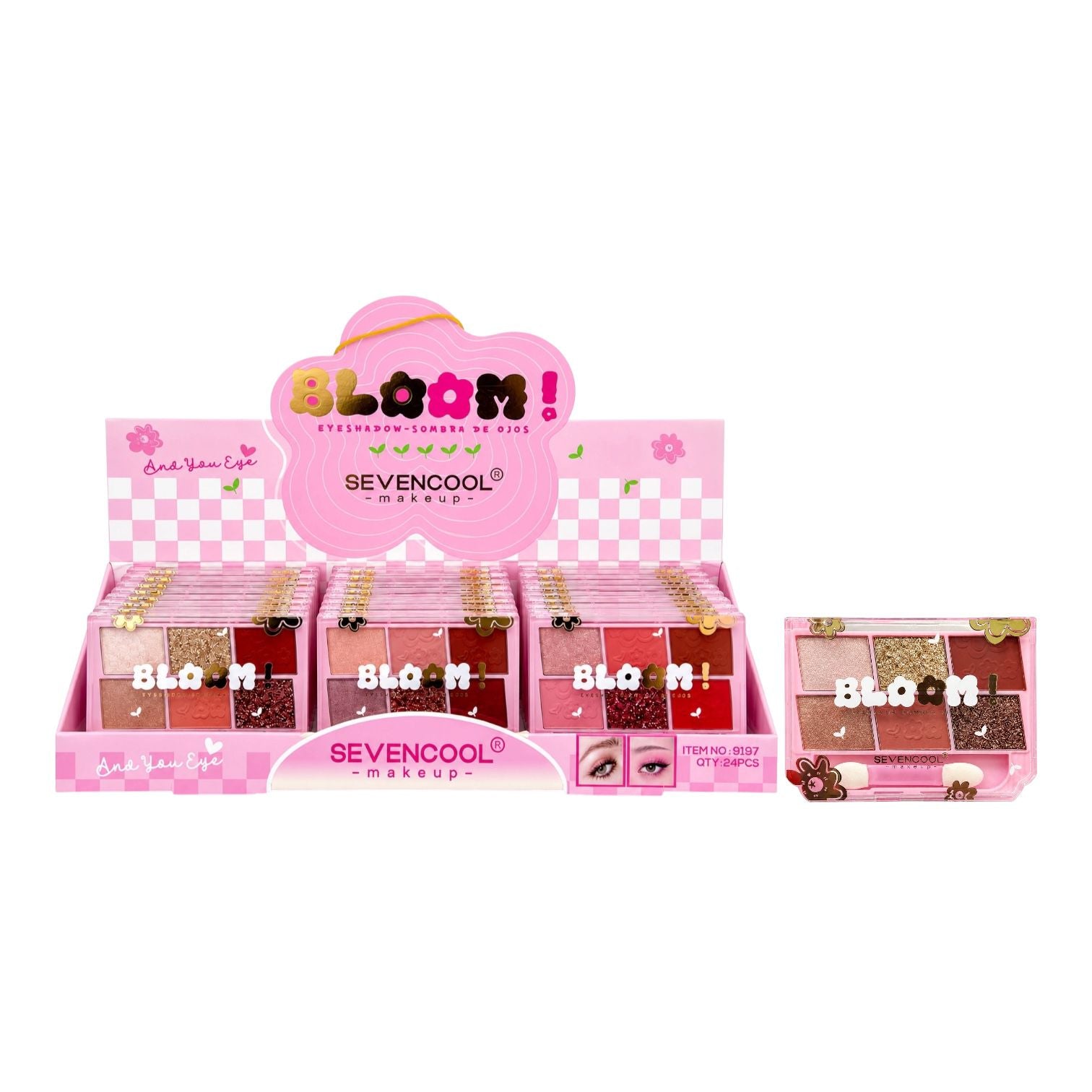 PALETA DE SOMBRAS X6 TONOS BLOOM SEVENCOOL
