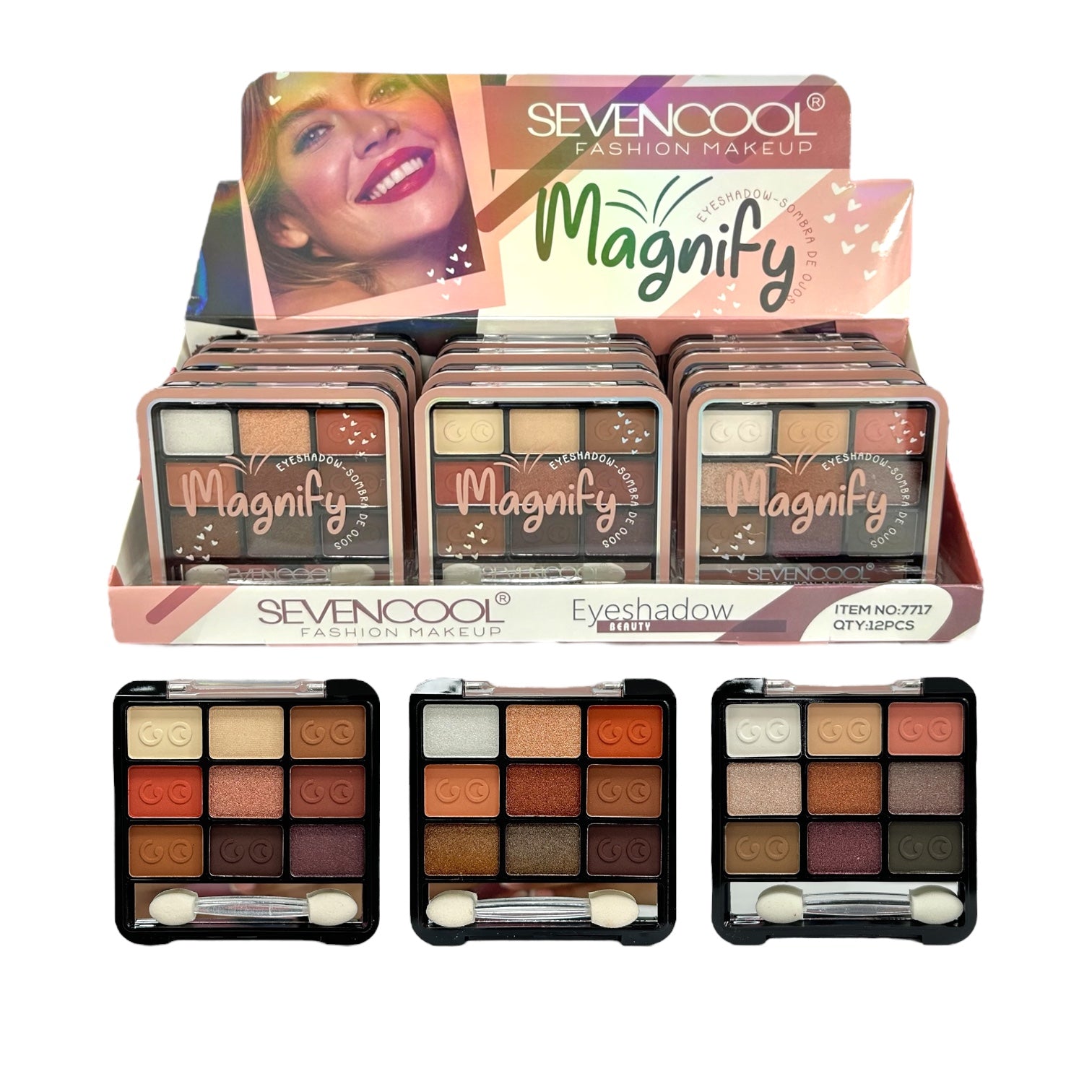 PALETA DE SOMBRAS X9 TONOS MAGNIFY SEVENCOOL