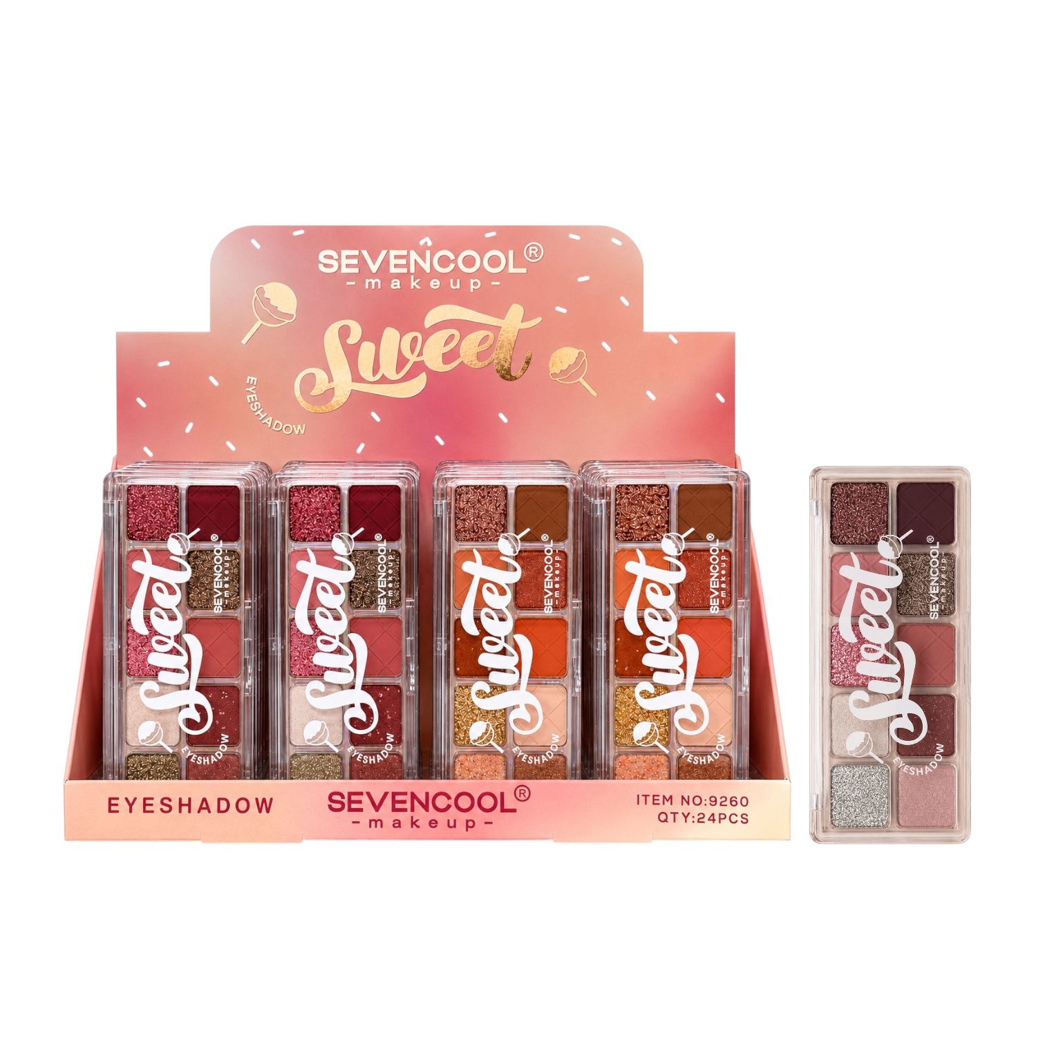 PALETA DE SOMBRAS X10 TONOS SWEET SEVENCOOL