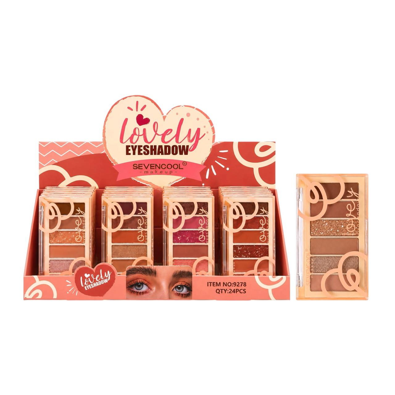 PALETA DE SOMBRAS X6 TONOS LOVELY SEVENCOOL