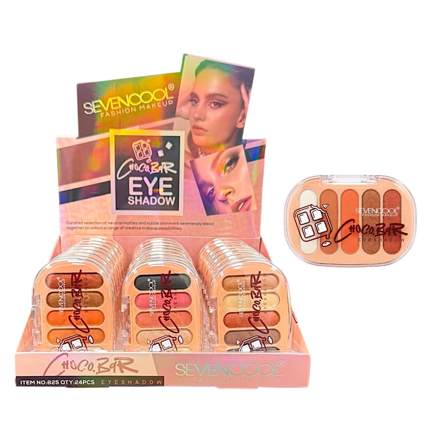 PALETA DE SOMBRAS X5 TONOS CHOCO BAR SEVENCOOL