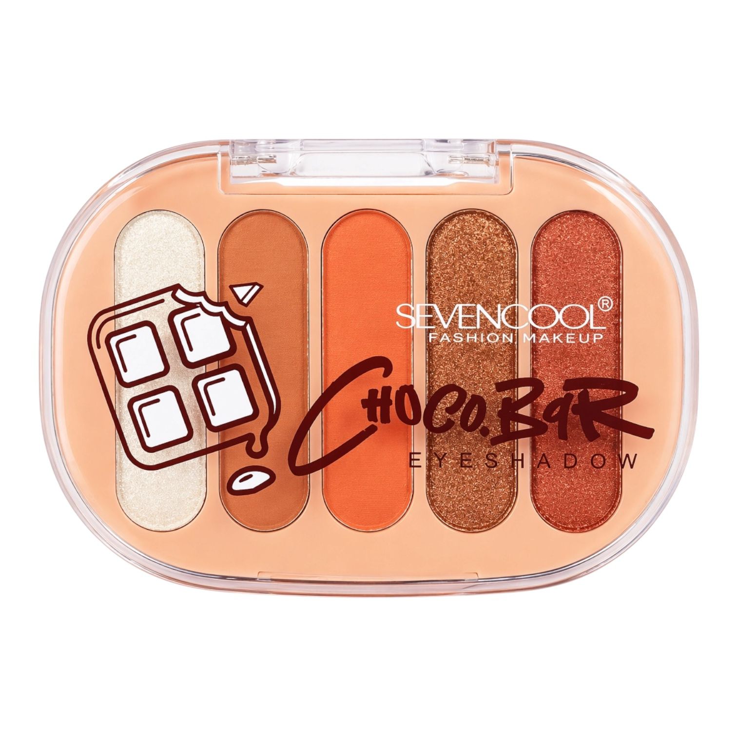 PALETA DE SOMBRAS X5 TONOS CHOCO BAR SEVENCOOL