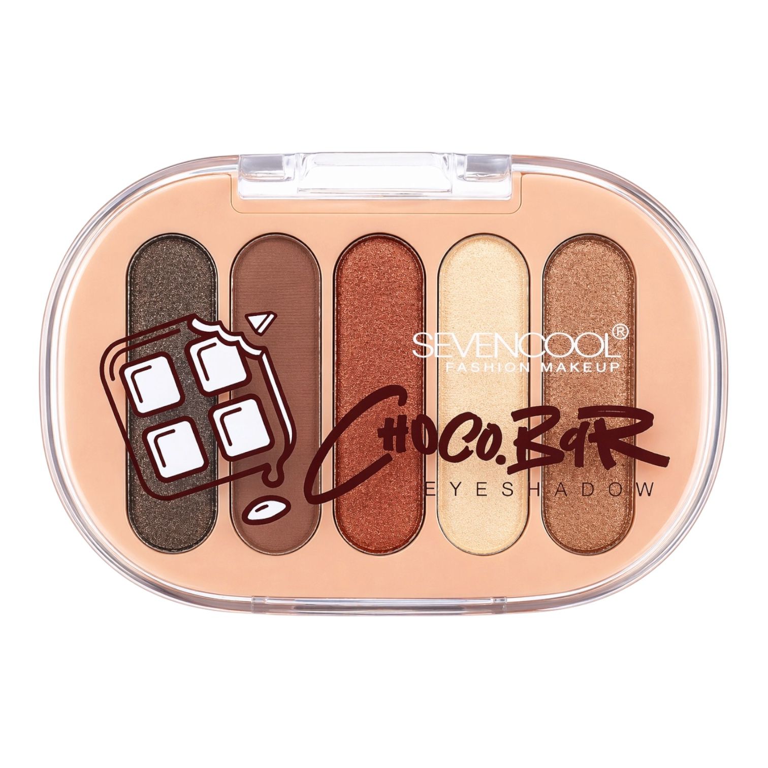 PALETA DE SOMBRAS X5 TONOS CHOCO BAR SEVENCOOL