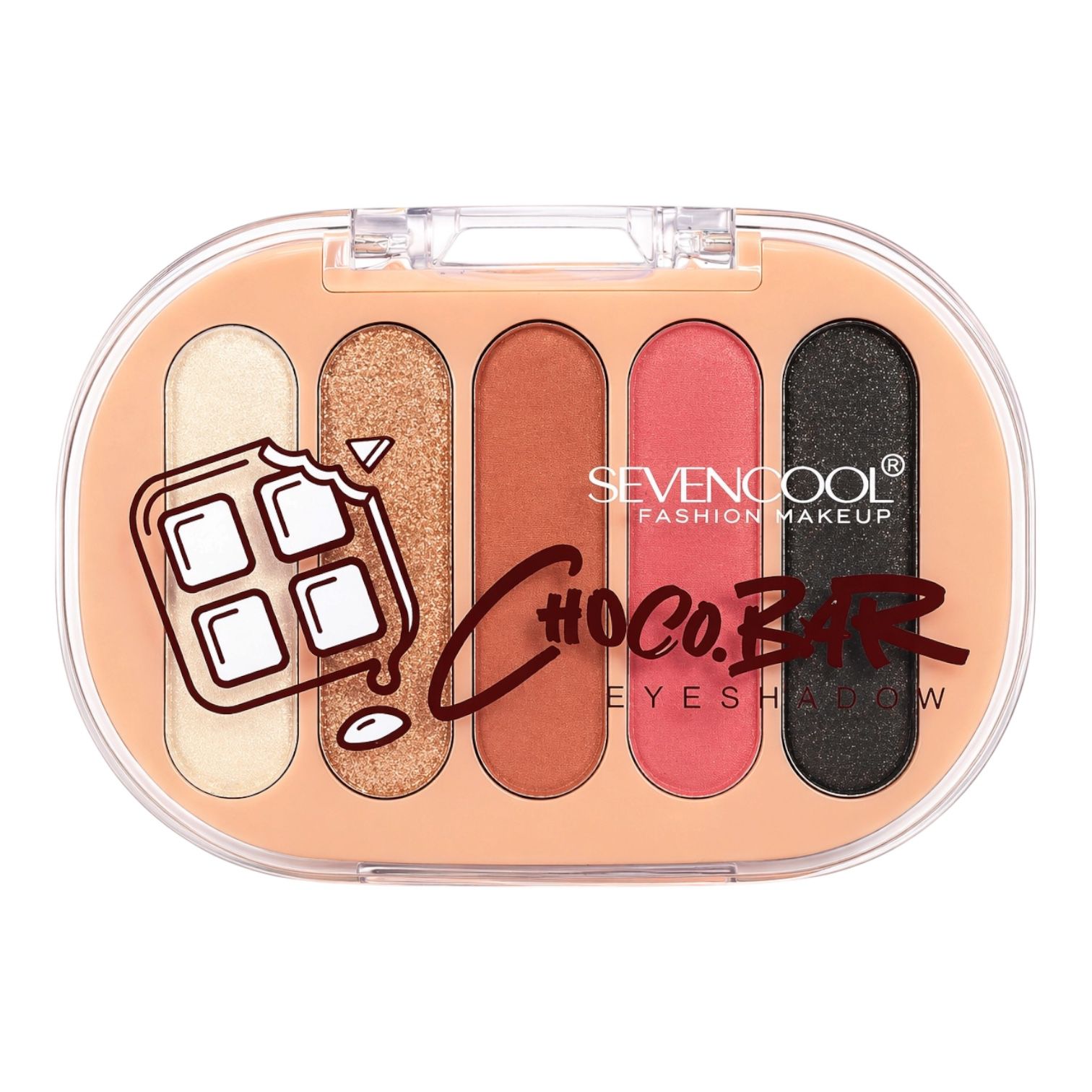 PALETA DE SOMBRAS X5 TONOS CHOCO BAR SEVENCOOL