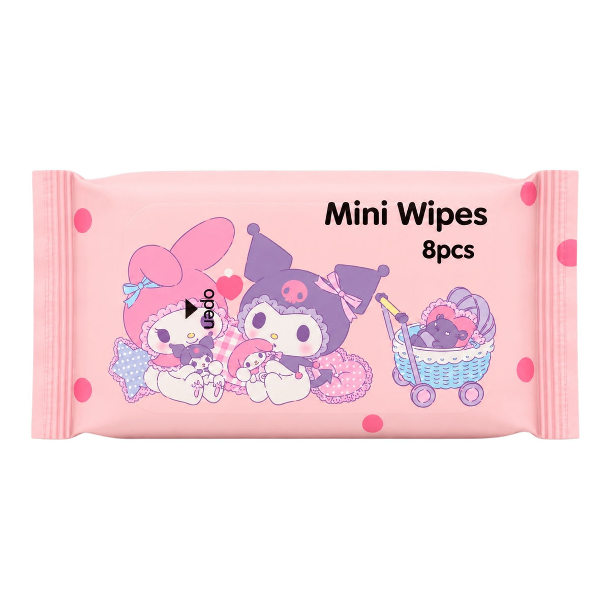 PAÑITOS HUMEDOS X8PCS MY MELODY KUROMI MINI WIPES