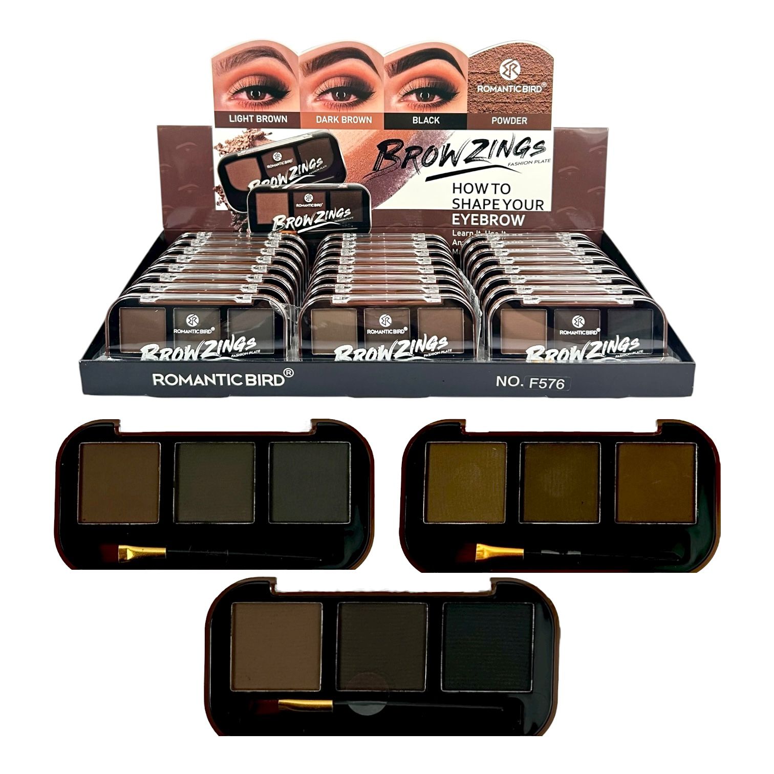PALETA X3 SOMBRA DE CEJAS BROWZINGS ROMANTIC BIRD