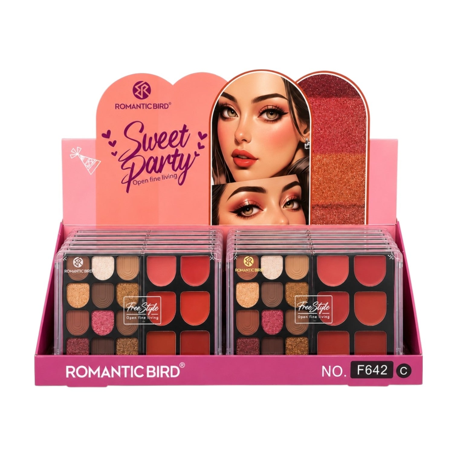 PALETA DE SOMBRAS X18 TONOS FREE STYLE ROMANTIC BIRD