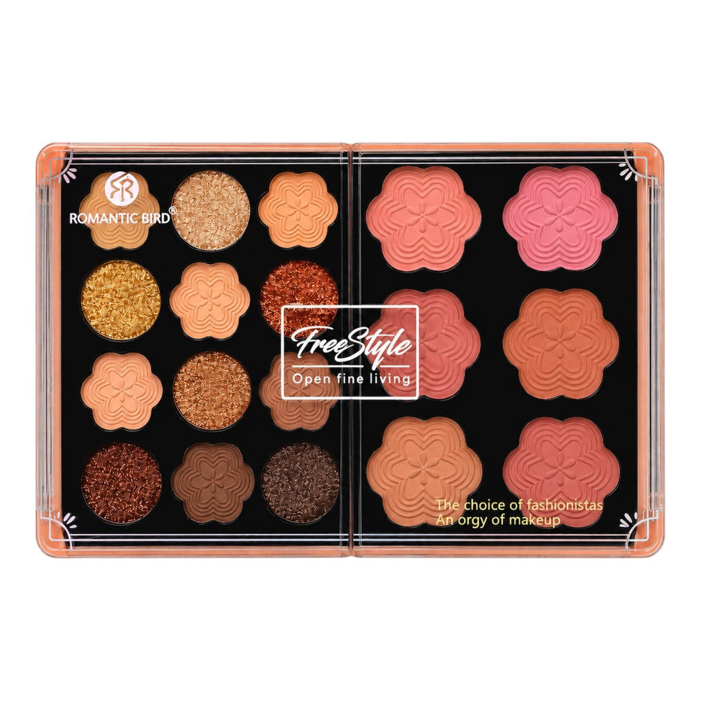 PALETA X18 TONOS FLORECITAS FREE STYLE ROMANTIC BIRD