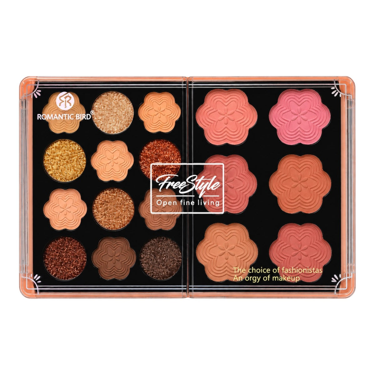PALETA X18 TONOS FLORECITAS FREE STYLE ROMANTIC BIRD