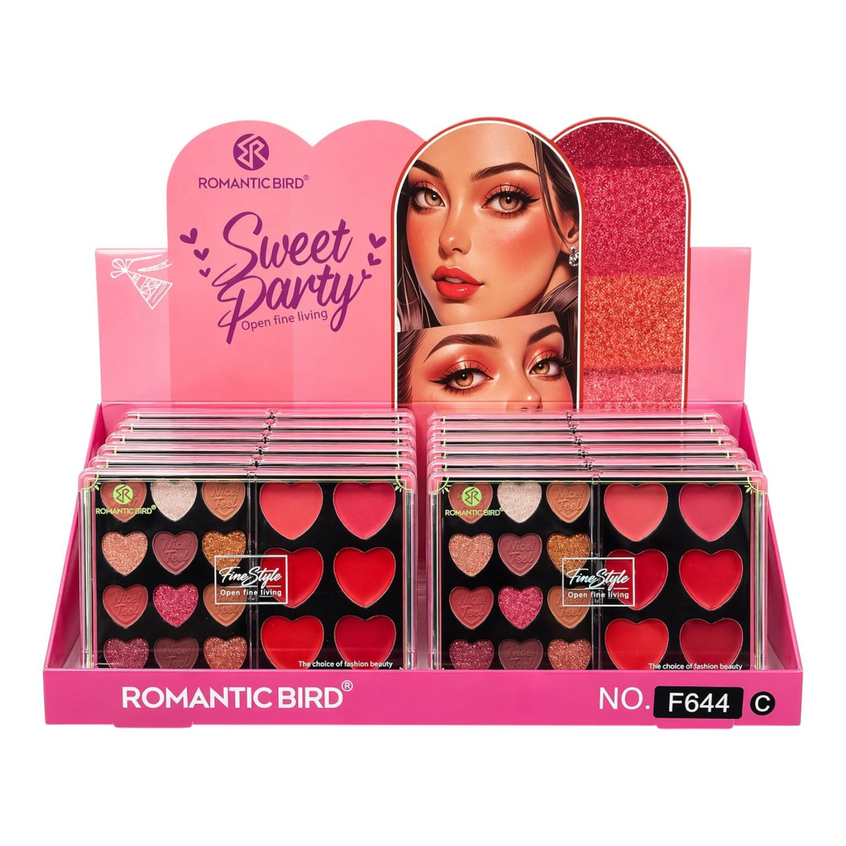 PALETA DE SOMBRAS Y RUBORES EN CREMA FREE STYLE ROMANTIC BIRD
