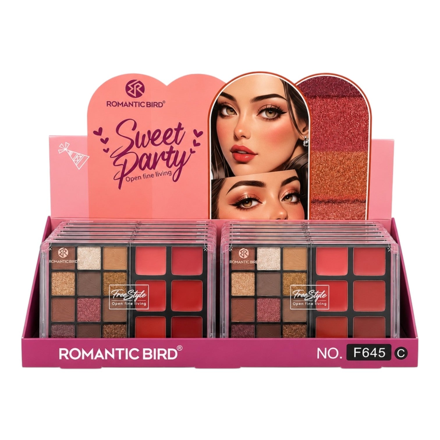 PALETA X18 TONOS CUADRADOS FREE STYLE ROMANTIC BIRD
