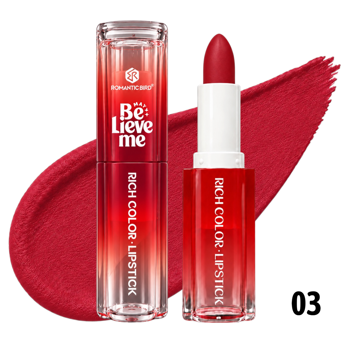LABIAL EN BARRA RICH COLOR BELIEVE ME ROMANTIC BIRD