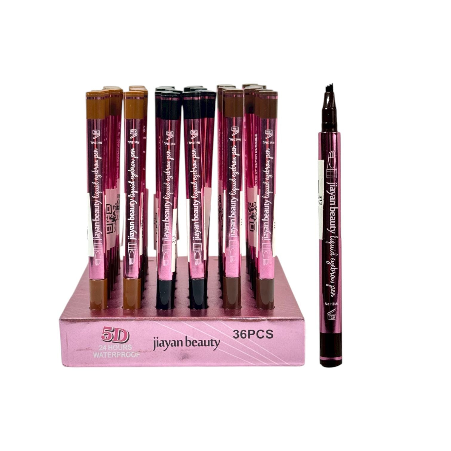 LAPIZ DE CEJAS LIQUIDO 4 PELOS 24H JIAYAN BEAUTY