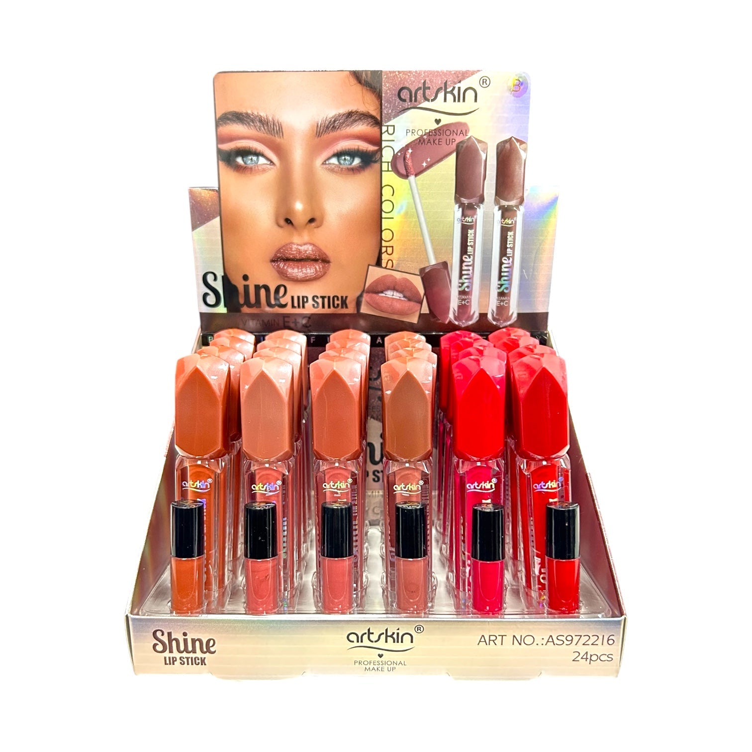 LABIAL LIQUIDO MATTE ESCARCHADO SHINE VITAMIN E+C ARTSKIN