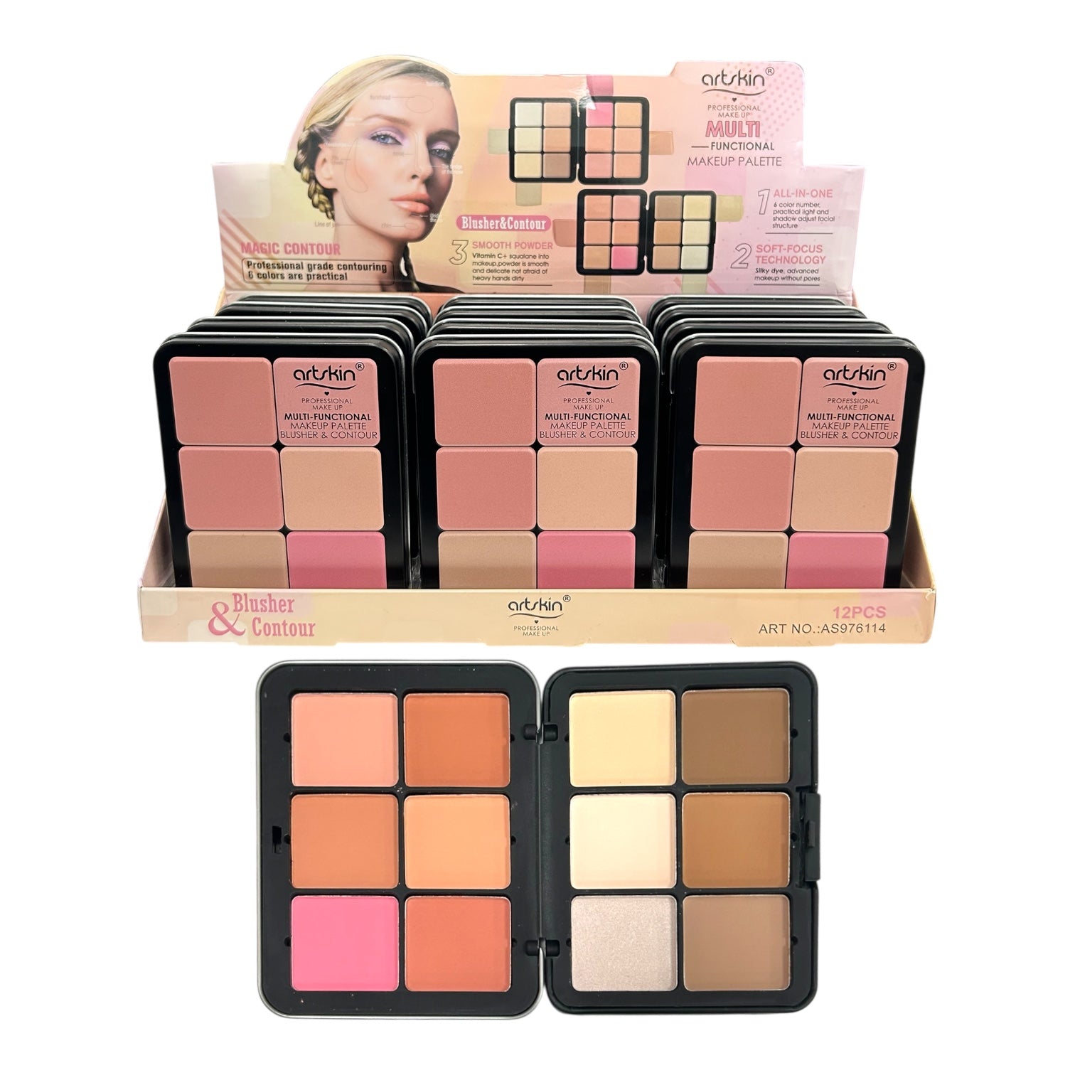 PALETA X12 RUBORES Y CONTORNOS ARTSKIN