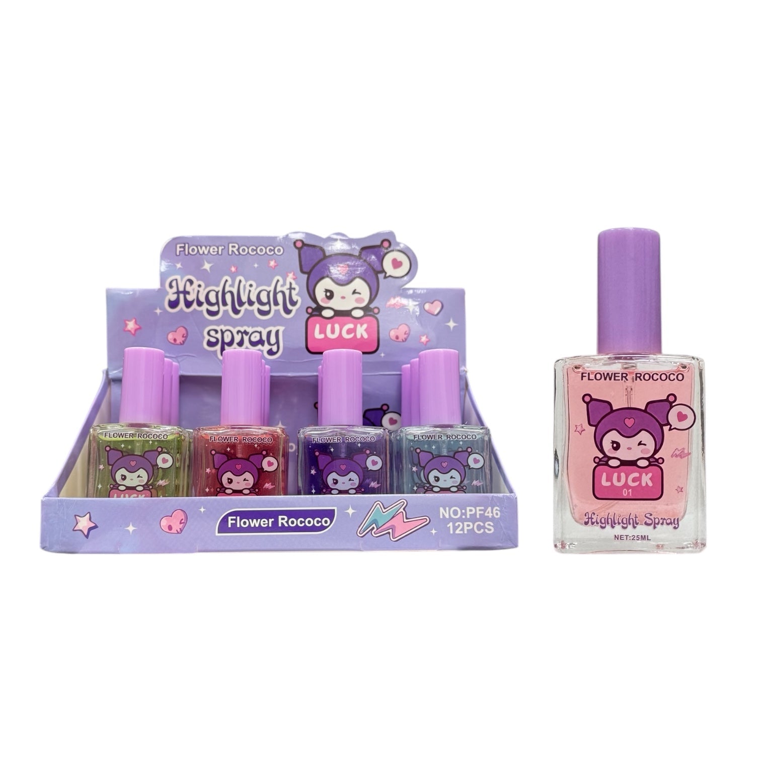 PERFUME SHIMMER CUADRADO HELLO KITTY / KUROMI FLOWER ROCOCO