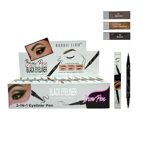 2EN1 DELINEADOR DE OJOS Y CEJAS 2 TIP BOBIE FLOW