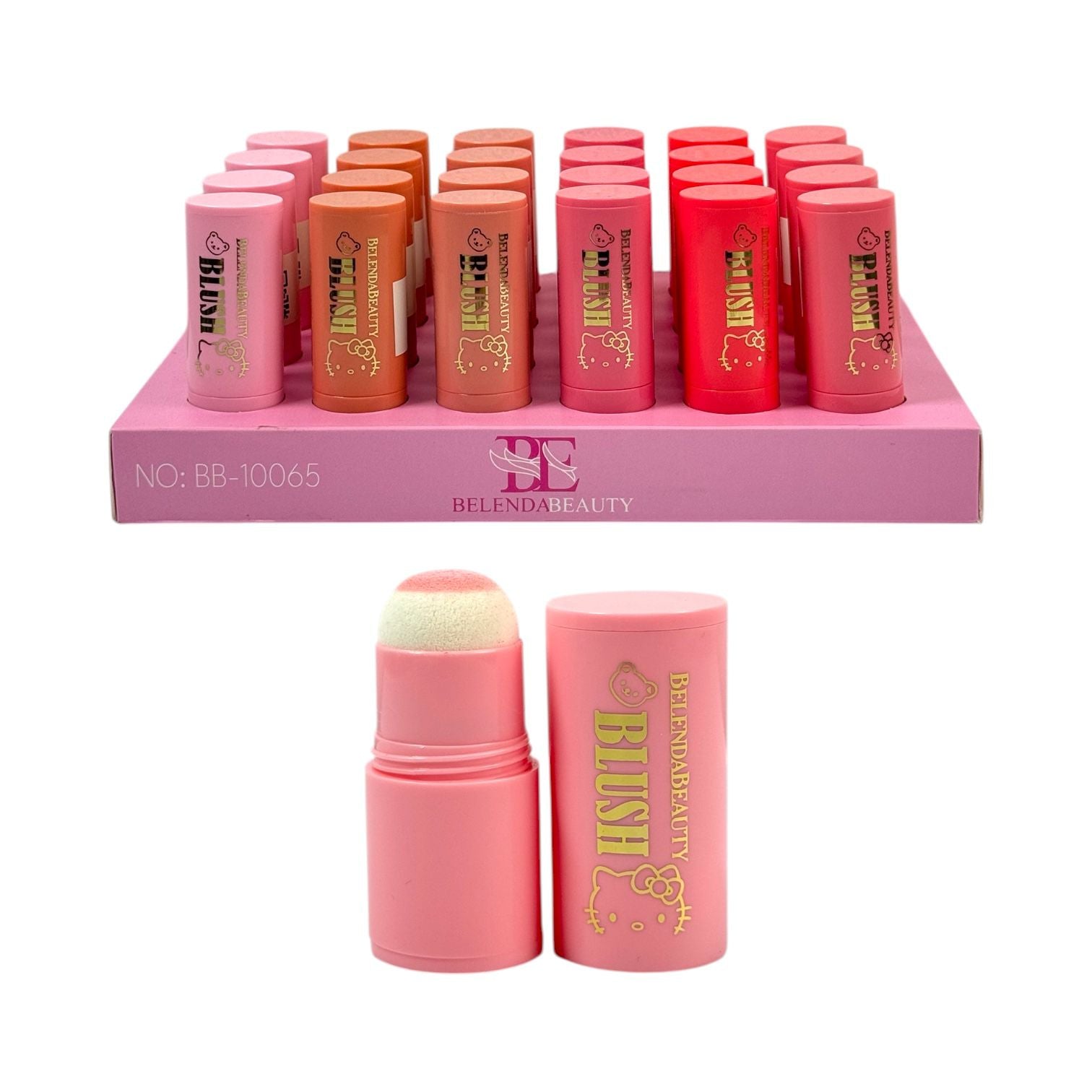 RUBOR EN POLVO CON ESPONJITA HELLO KITTY BELENDA BEAUTY
