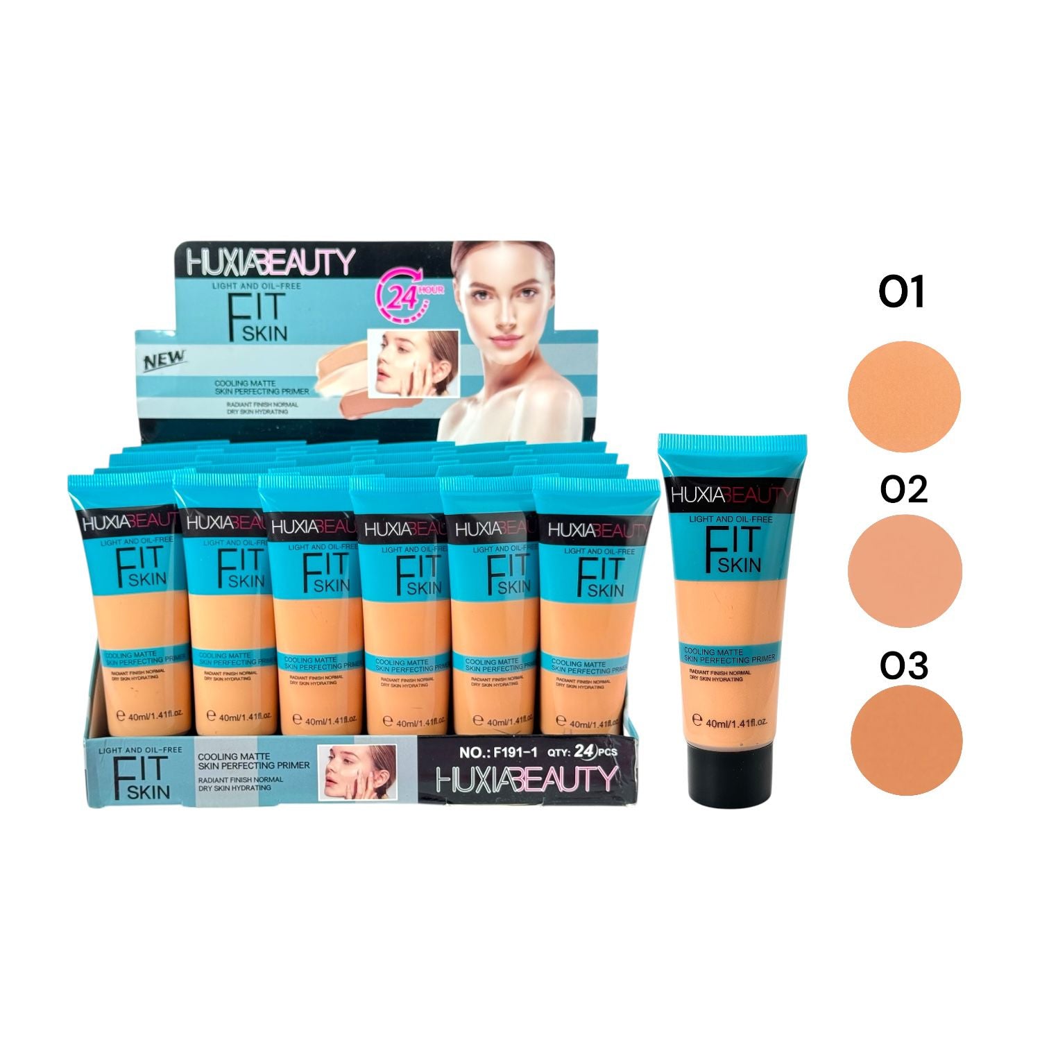 BASE LIQUIDA LIGHT AND OIL-FREE FIT SKIN HUXIABEAUTY