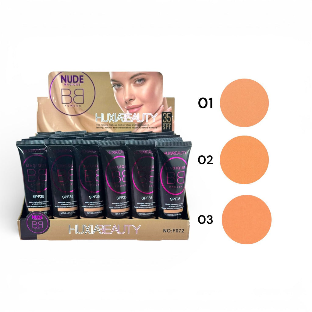 BASE LIQUIDA NUDE/ MAGIQUE BB POWDER HUXIABEAUTY