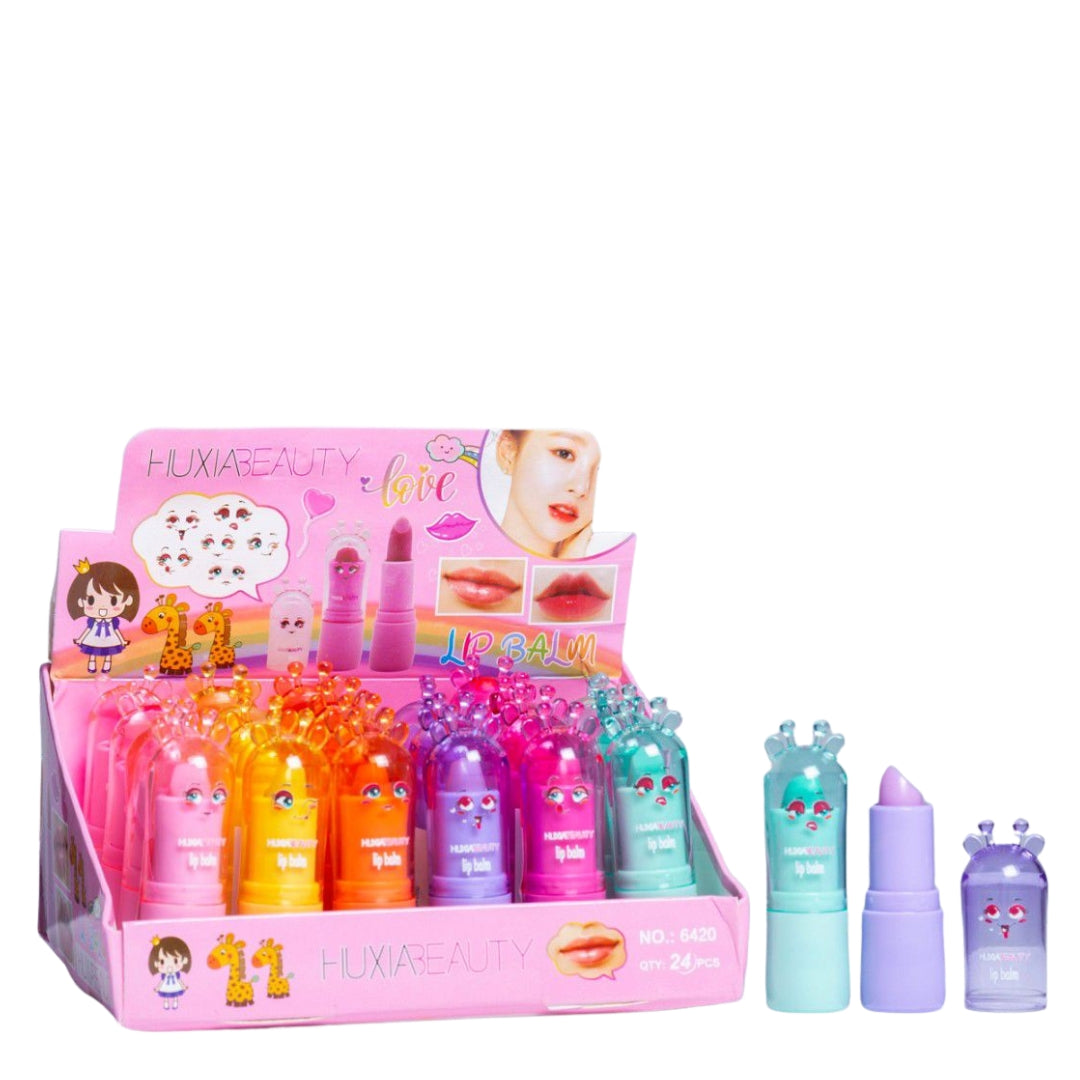 BALSAMO DE LABIOS EN BARRA CARITAS JIRAFA HUXIABEAUTY