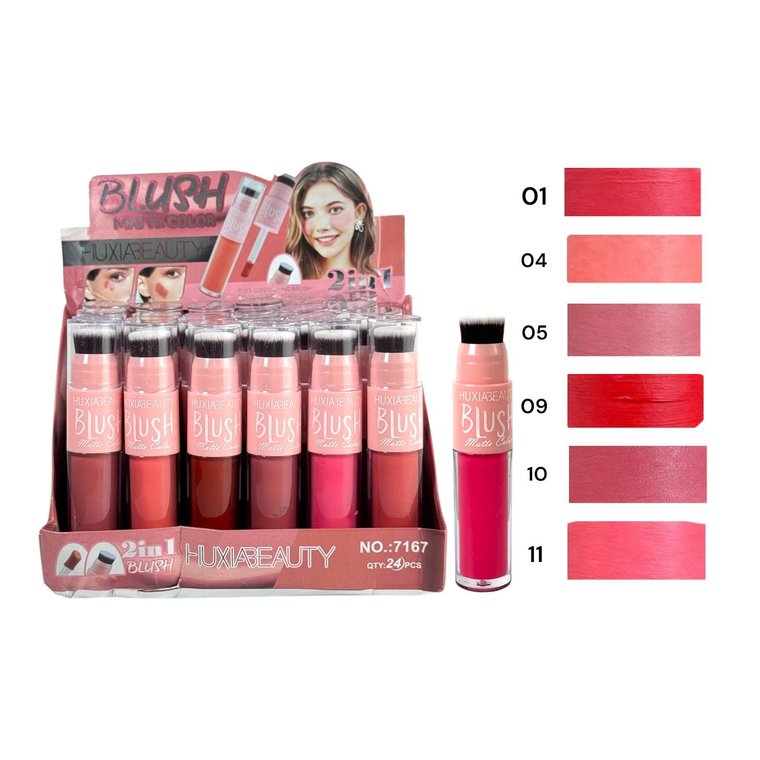 RUBOR LIQUIDO CON BROCHITA BLUSH HUXIABEAUTY
