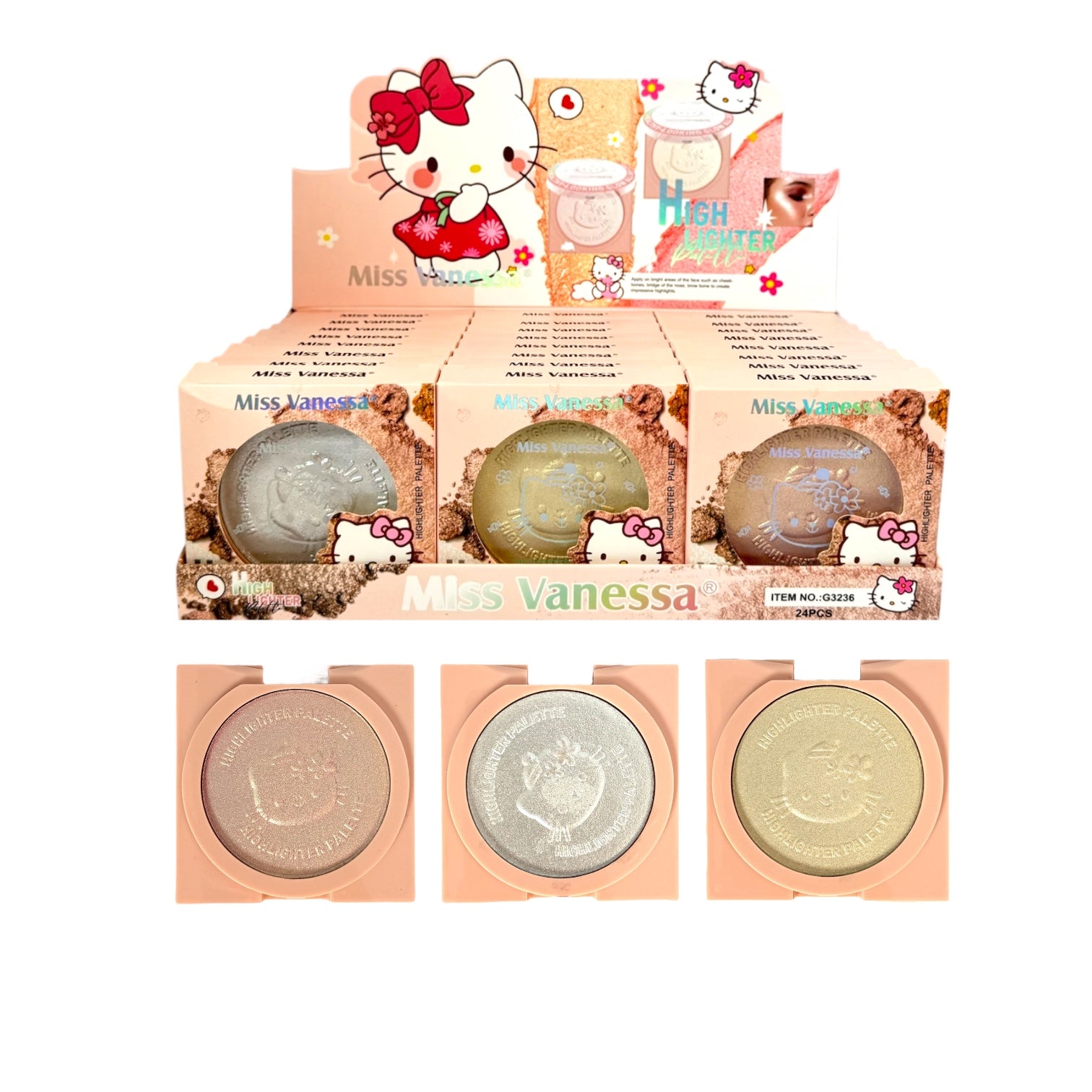 ILUMINADOR EN POLVO HELLO KITTY MISS VANESSA