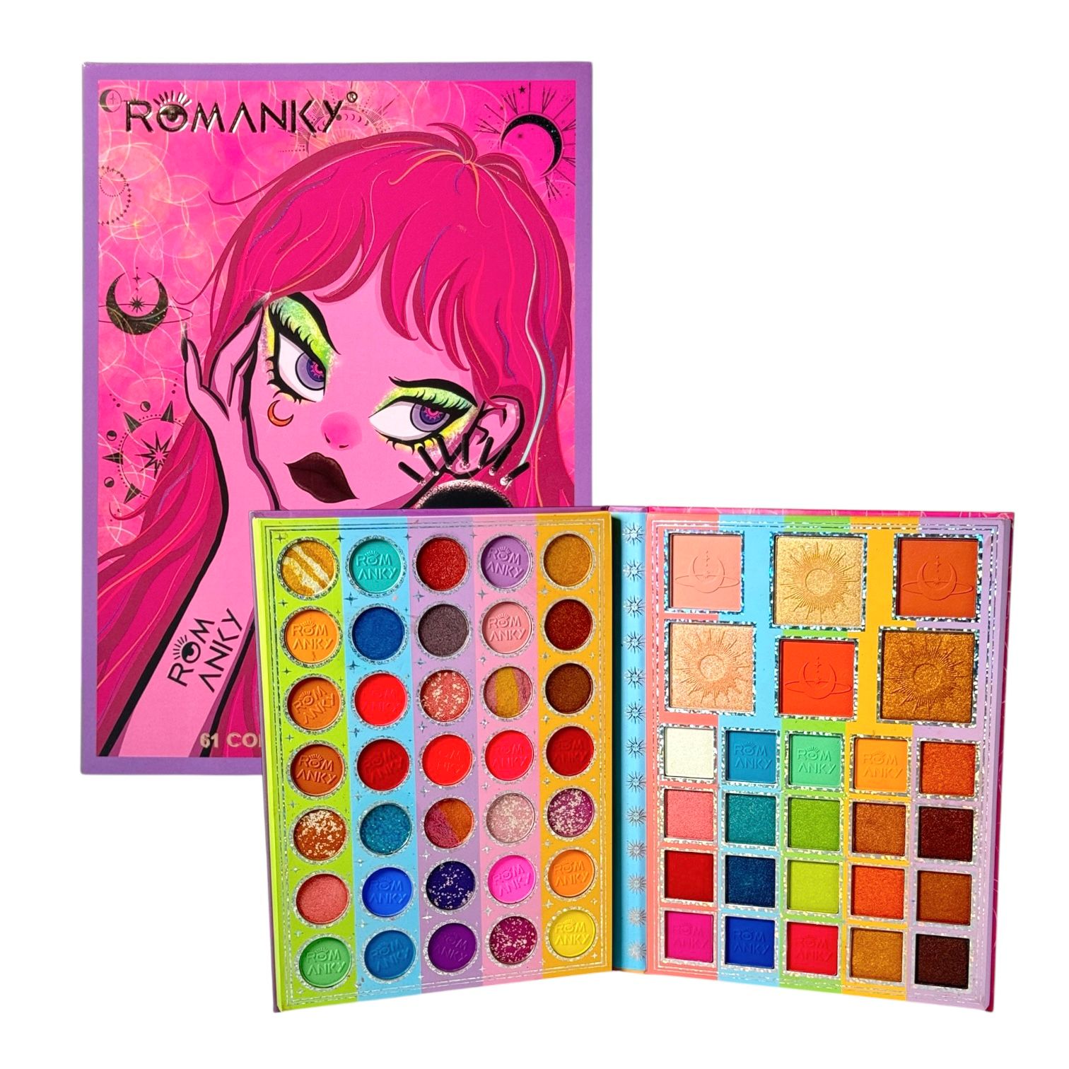 PALETA DE SOMBRAS X61 TONOS CHICA ASTRAL ROMANKY