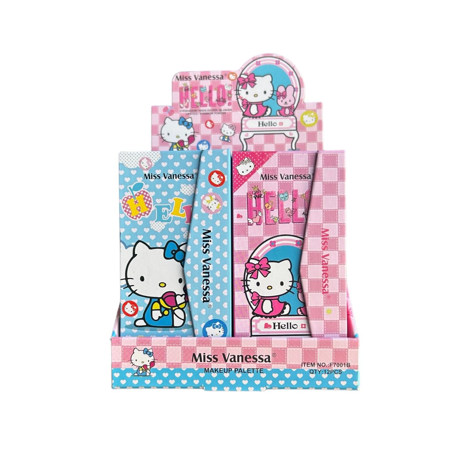 PALETA DE SOMBRAS X29 MY MELODY Y KUROMI HELLO KITTY MISS VANESSA