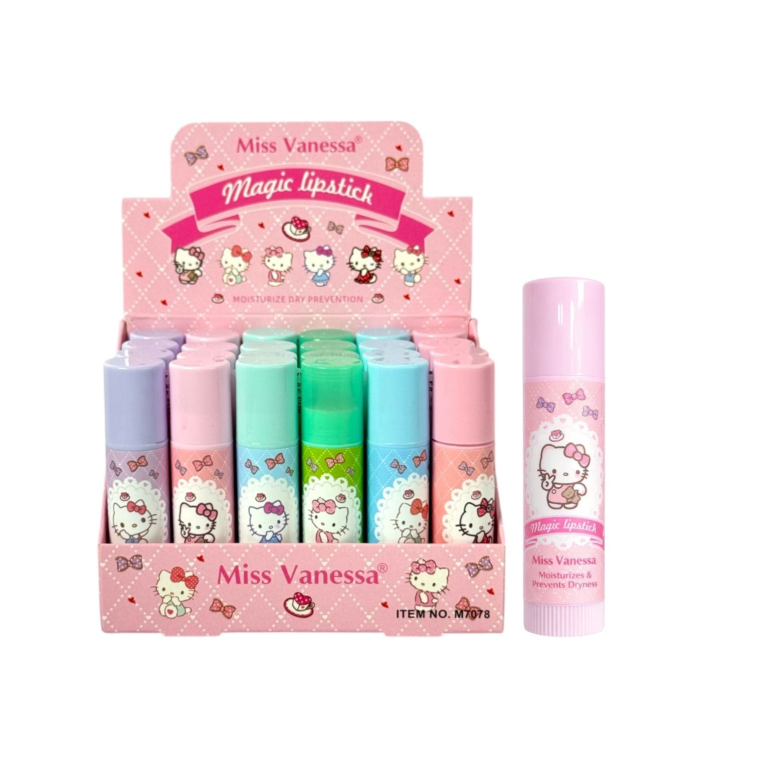 BALSAMO DE LABIOS MAGICO HELLO KITTY MOÑOS MISS VANESSA