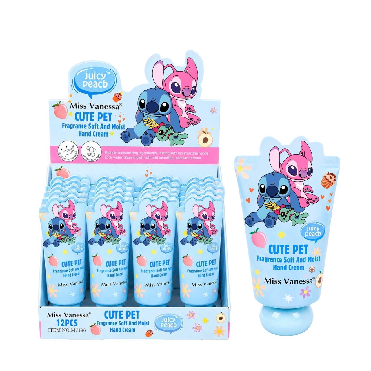 CREMA DE MANOS STITCH Y ANGELA CUTE PET 50G MISS VANESSA