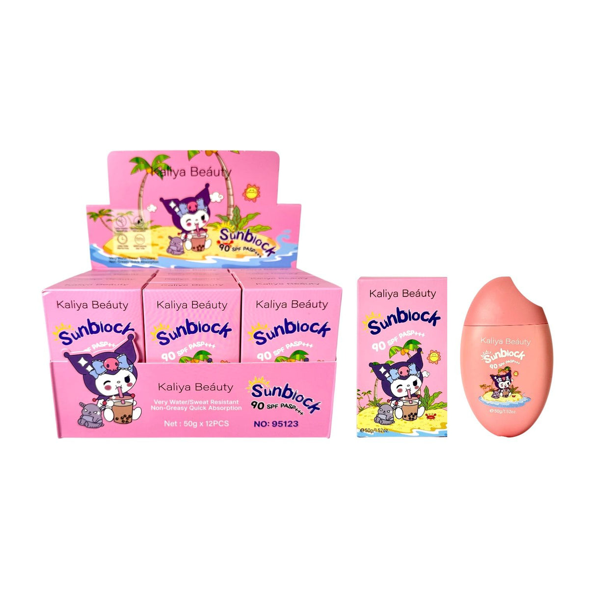 PROTECTOR SOLAR KUROMI 90 SPF PASP+++ SUNBLOCK 50G KALIYA BEAUTY