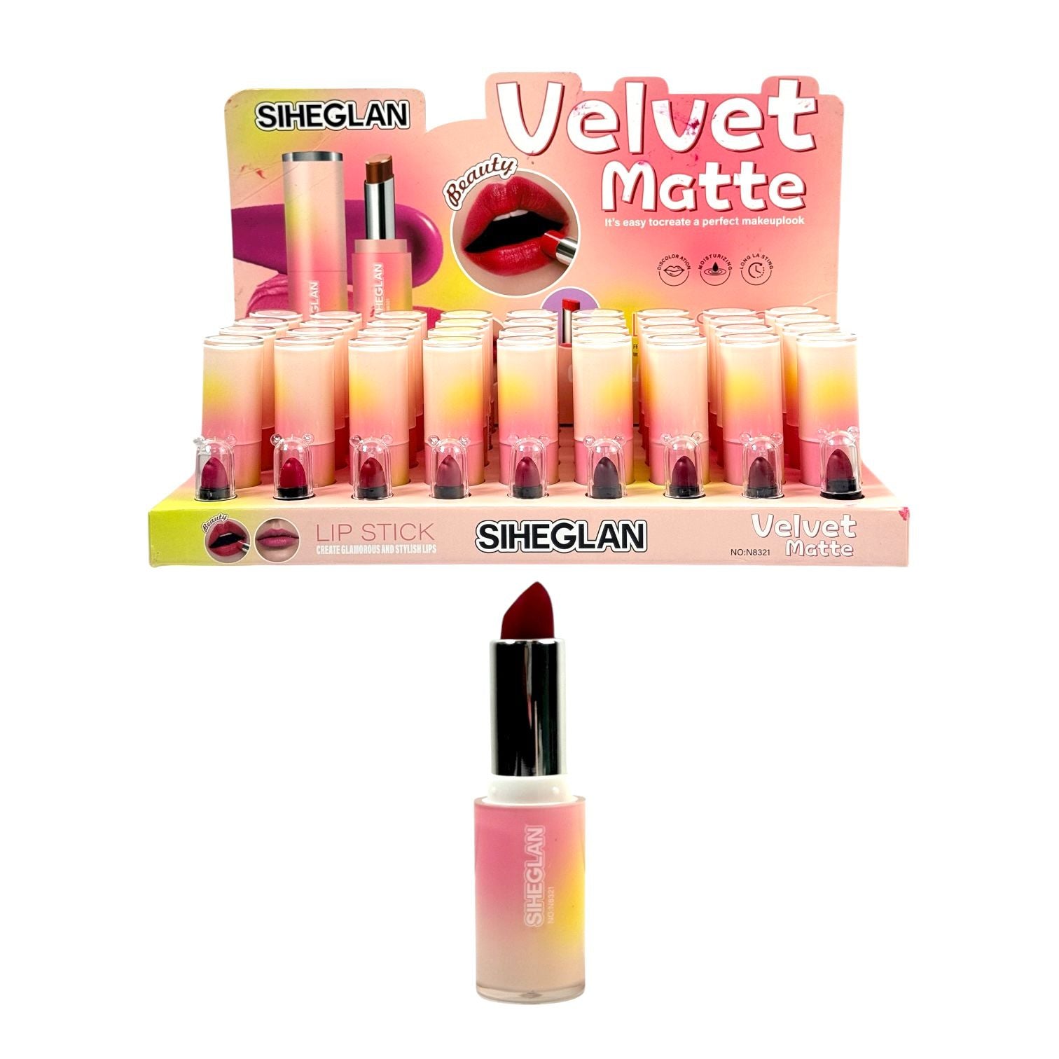 LABIAL EN BARRA VELVET MATTE DEGRADE SIHEGLAN