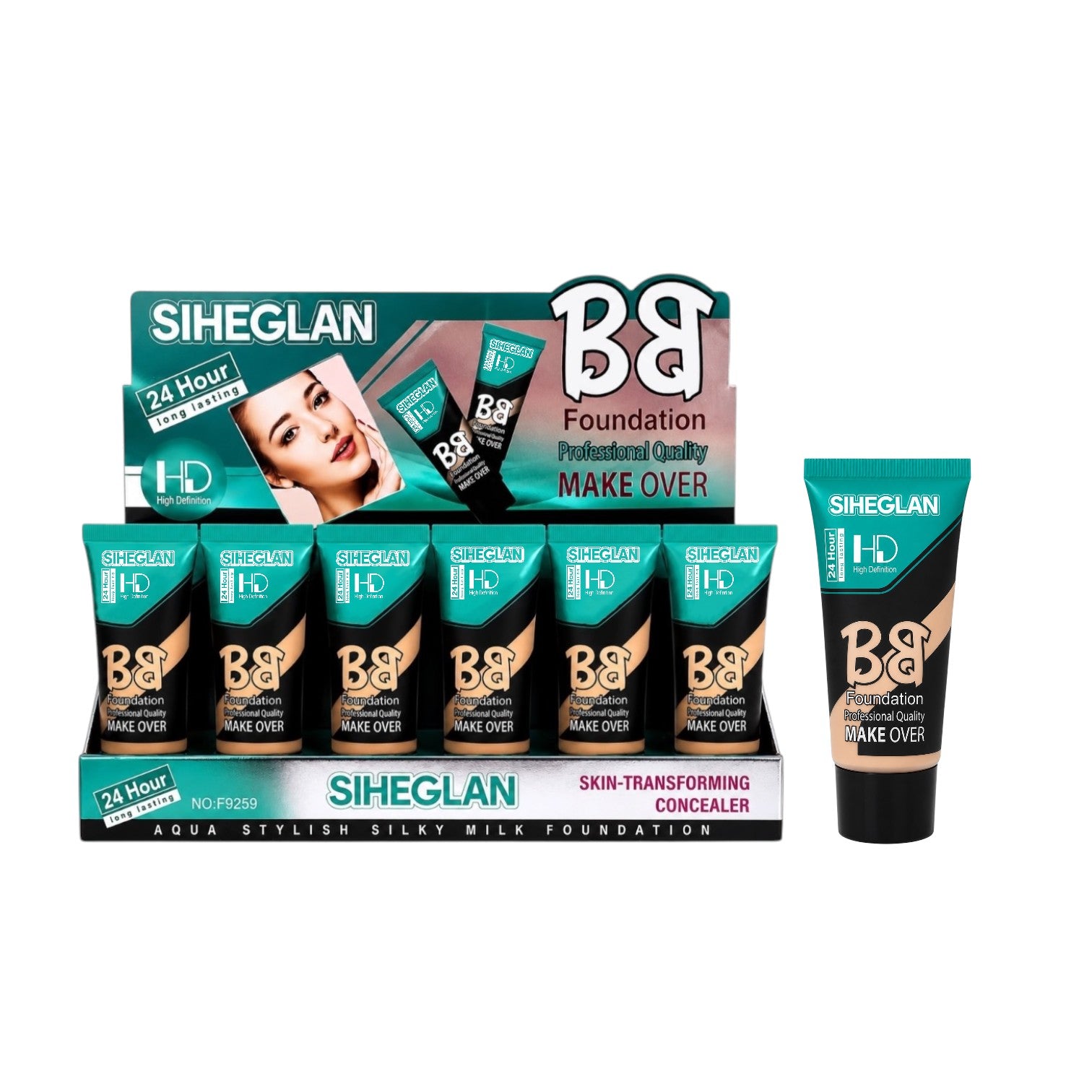 BASE LIQUIDA HD BB MAKE OVER 40ML SIHEGLAN