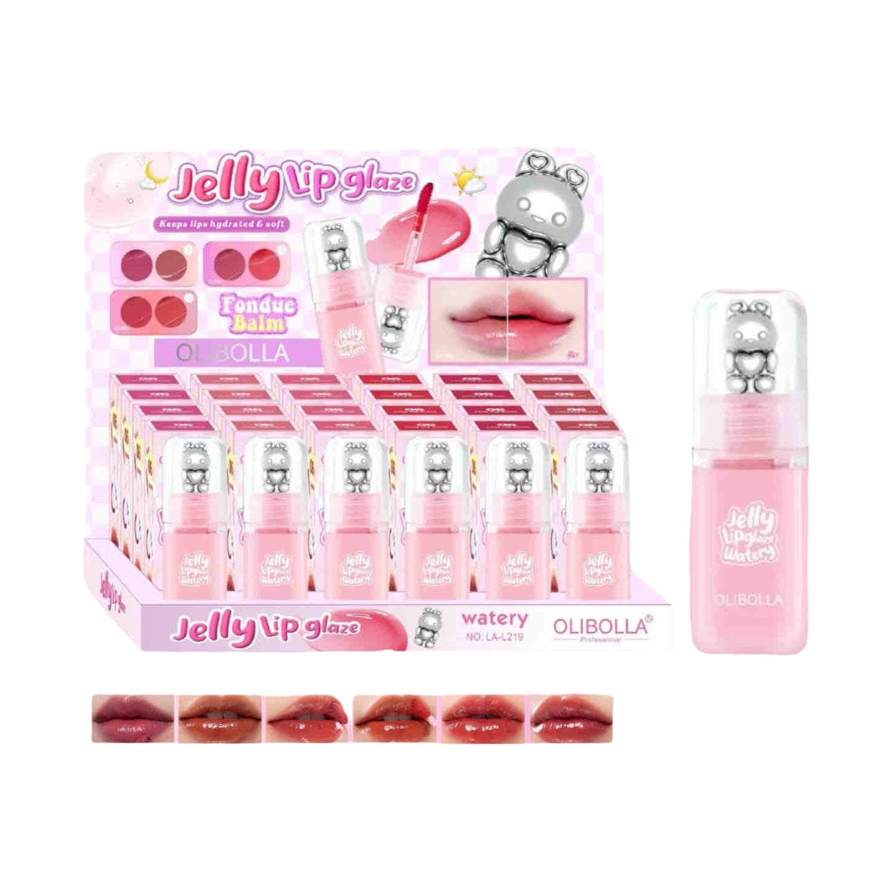 BRILLO GLOSS CON COLOR JELLY WATERY OSITO 4.5ML OLIBOLLA
