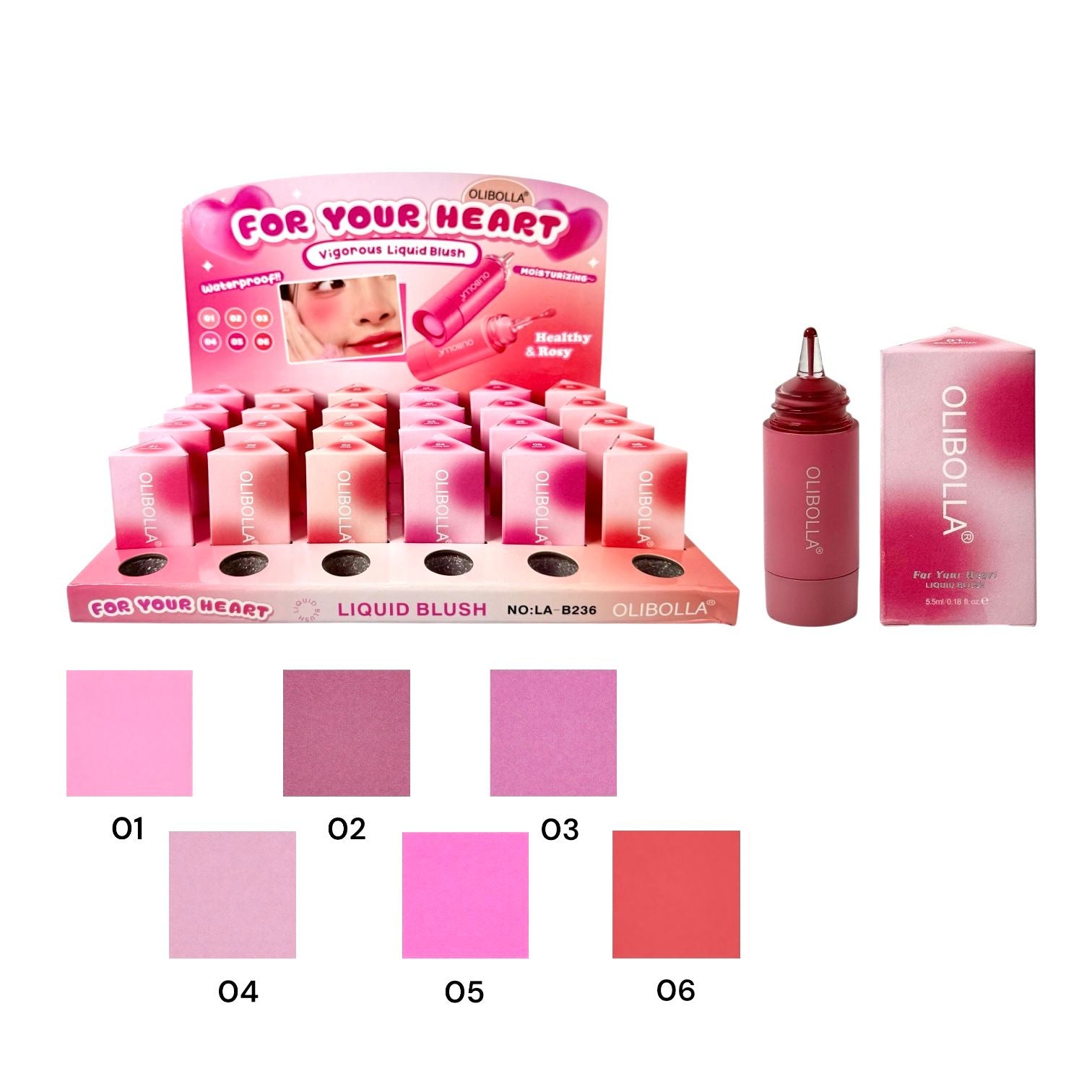 RUBOR LIQUIDO TRIANGULO FOR YOUR HEART OLIBOLLA